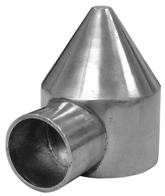 Chain Link Bullet Cap, One Way, Aluminum, 2-3/8 In.