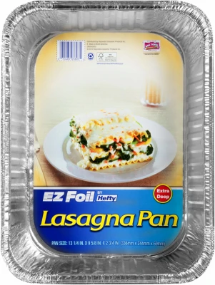 EZ Foil Non-Stick Lasagna Pan with Lid, 14 Inches by 10 Inches by 3 Inches