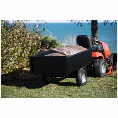 Steel Dump Cart with 17 Cubic Feet Capacity and 1500 Pound Load Limit