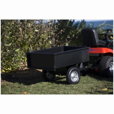 Steel Dump Cart with 17 Cubic Feet Capacity and 1500 Pound Load Limit