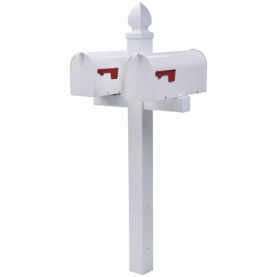 White Plastic Whitley Post Cover for 57-Inch Posts, Post Not Included