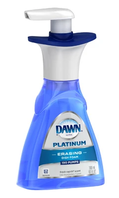 Ultra Platinum Dishwashing Foam Soap, Fresh Rapids Scent, 10.1 oz. Pump