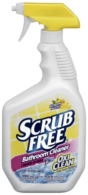 Scrub-Free Bathroom Cleaner, Lemon Scent, 32 oz.