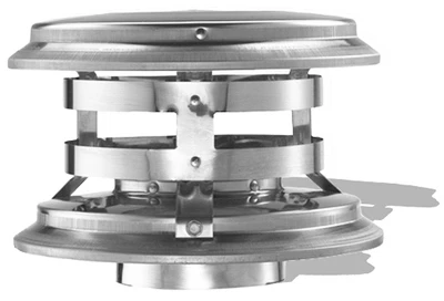 Three Inch Round Pellet Vent Vertical Cap for Pellet Stove Venting