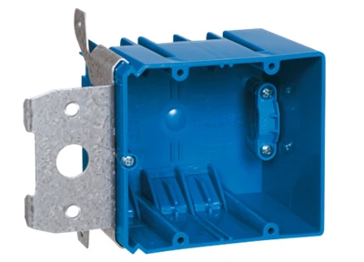 2 Gang Adjust-A-Box Electrical Box With Range Knock Out, Non-Metallic