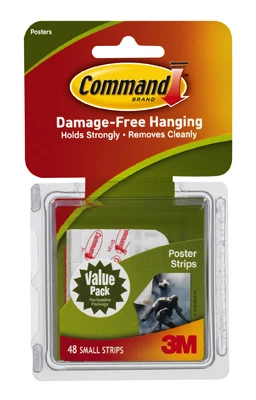 Command Poster Strips, 48-Ct. Value Pack