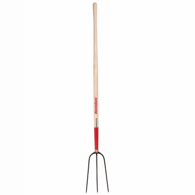 RAZOR-BACK Hay Fork, 3 Oval Tine, Hardwood Handle, 48-In.