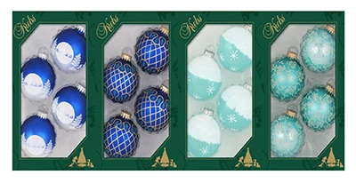 4-Pk. Glaas Ornaments