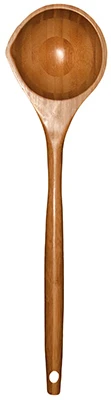 Bamboo Ladle 14 Inch Durable Natural Wood Cooking Spoon