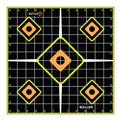 EZ See Grid Target, Adhesive, Black, 12-In., 5-Pk.