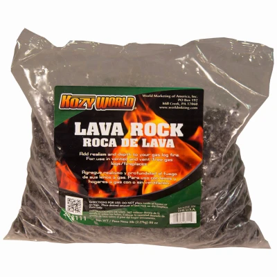 Lava Rock for Vented Gas Log Sets, 5 Pounds Bag