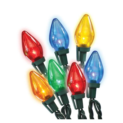 Christmas LED 25-Light Set, C7, Multi Transparent