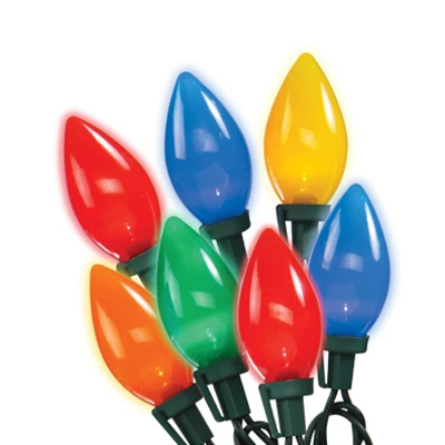 Christmas LED 25-Light Set, C9, Multi Ceramic