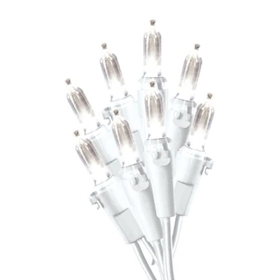 Christmas LED 100-Light Set, Warm White/White Wire