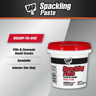 Pre-Mixed Spackling Putty, 0.5 Pint Container for Wall Repair