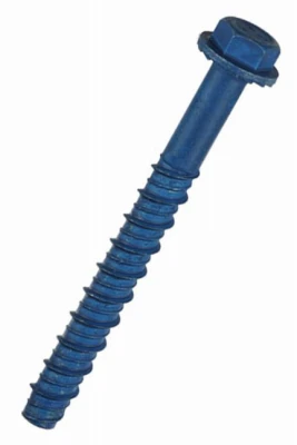 Concrete Screw Anchors, Hex Head, 3/8 x 4 In., 10-Pk.