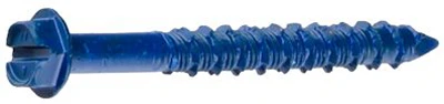 Masonry Screws, Hex Head, 1/4 x 2-1/4 In., 8-Pk.