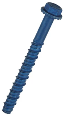 Concrete Screw Anchors, Hex Washer Head, Steel, 5/16 x 3 In., 15-Pk.