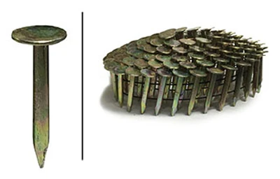 Collated Roofing Nails, Electro Galvanized Coil, 1-1/4 x .120 In., 7,200-Ct.
