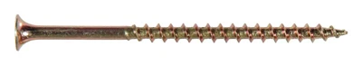 Wood Screws, Interior, Phillips Head, Zinc & Yellow, 2.5-In. x #8, 1-Lb.