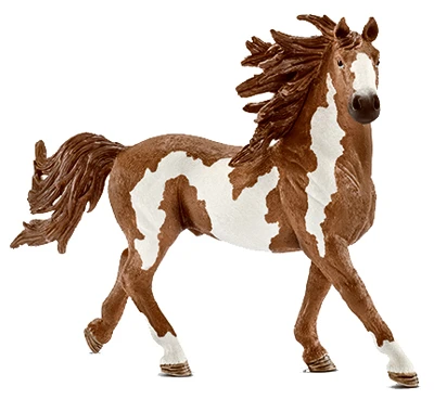 Brown & White Stallion Toy Animal Figure, Ages 3 & Up
