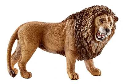 Brown Lion Toy Animal Figure, Realistic Detailing, 2" X 4.8" X 3"