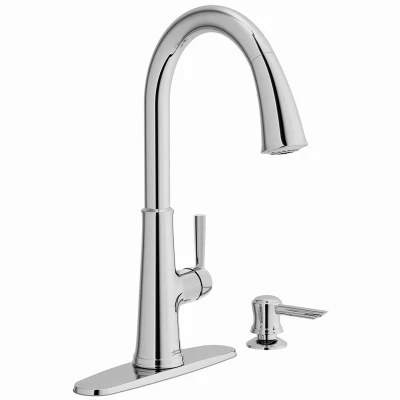 Maven Chrome Pull-Down Kitchen Faucet + Soap Dispenser, Chrome