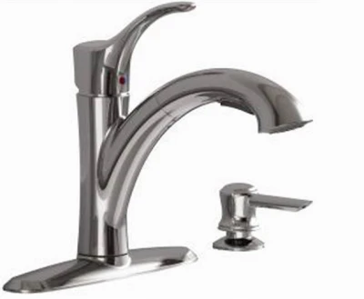 Mesa Kitchen Faucet With Pull-Out Spray + Soap Dispenser, Chrome