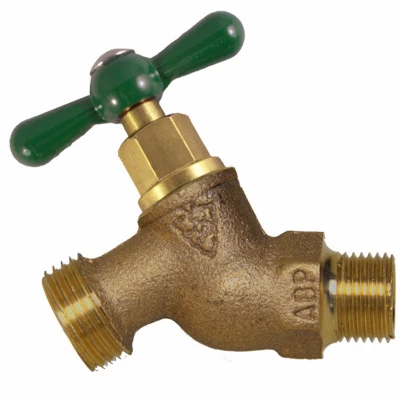 No-Kink Straight Hose Bibb, Lead-Free, 1/2 In. MPT