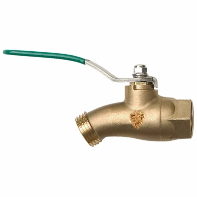 No-Kink Ball Valve, Quarter Turn, Lead-Free, 1/2 FIP x 3/4 In. Hose Thread