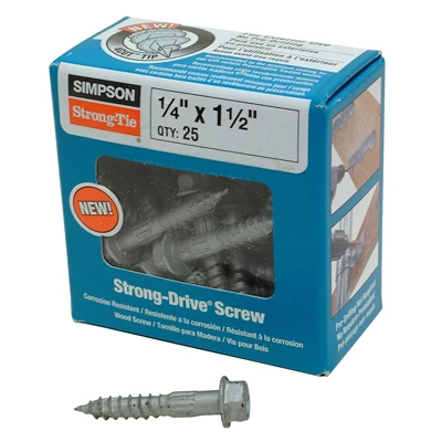 Strong Drive Wood Screws, 1-1/2 In., 25-Pk.