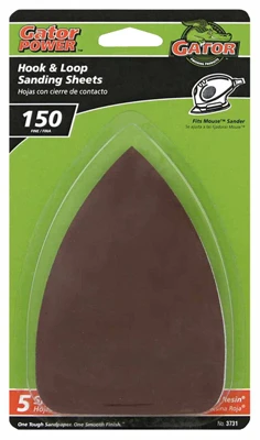 Detail Sanding Sheets, Aluminum Oxide, 150-Grit, 3.5 x 5 In., 5-Pk.