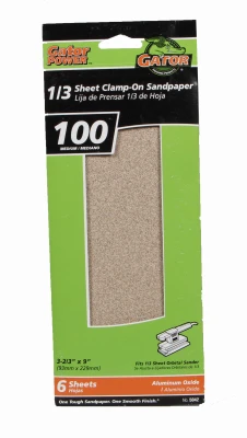 Sanding Sheets, Aluminum Oxide, 100-Grit, 3-2/3 x 9 In., 6-Pk.