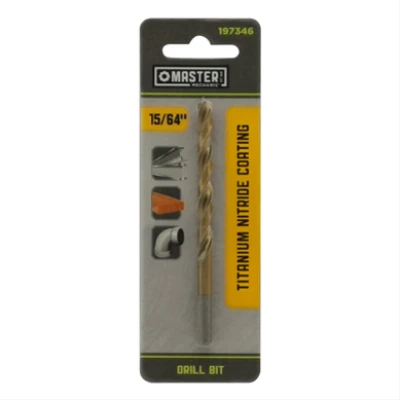 15 by 64 Inch by 3 and 7 by 8 Inch High-Speed Steel Drill Bit with Titanium Nitride Coating