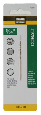 5 by 64 Inch by 2 Inch Cobalt High-Speed Steel Drill Bit