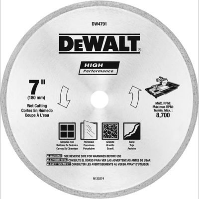 Diamond Matrix Tile Blade, .060 x 7 In.