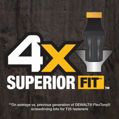 Flextorq T25 Torx Impact Driver Bit 1/4 In. X 3-1/2 In. Steel
