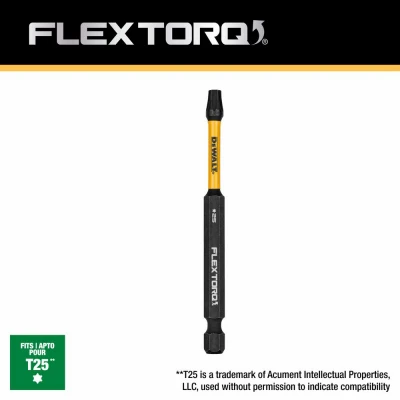 FlexTorq TX25 Torx Impact Driver Bit, 1/4 x 3-1/2 In.