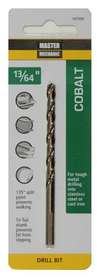 13 by 64 Inch by 3 and 5 by 8 Inch Cobalt High Speed Steel Drill Bit