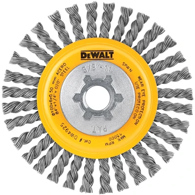 Carbon Steel Wire Wheel, 4 x 5/8 In.-11