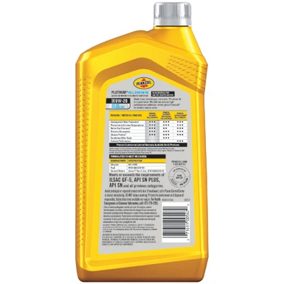 Platinum OW-20 Synthetic Engine Oil, 1 Qt.