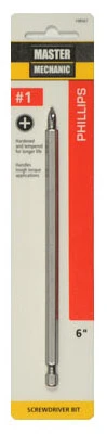 Number One Phillips Screwdriver Bit, 6 Inch Length