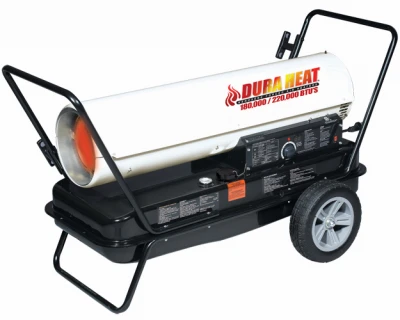 Kerosene Forced-Air Heater, Portable, 220,000 BTU, 5,300-Sq. Ft. Coverage