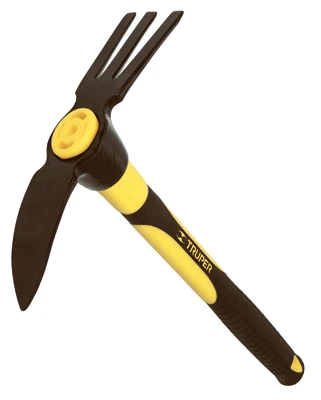 2-in-1 Rapid Tiller And Digger With Forged Head And Fiberglass Handle