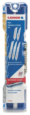 Reciprocating Saw Blade Kit for Demolition, 5 Piece Set