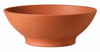 Low Bowl Planter, Clay, 12 In.