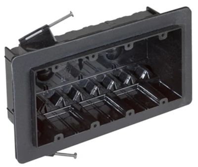 4 Gang DraftTight Electrical Outlet Box, 60-Cu. In.