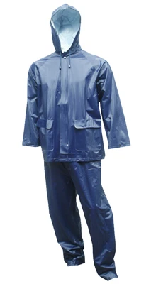 Tuff-enuff Plus 2-piece Rainsuit, Navy Pvc, Extra Large - Lightweight & Durable