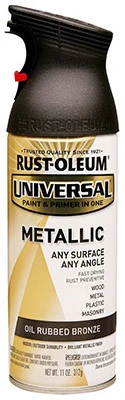 Universal Paint & Primer Metallic Spray Paint, Oil-Rubbed Bronze, 11-oz.