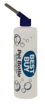 Assorted 16-ounce Best Buy Pet Water Bottles With Spring Loaded Sipper And Wire Hanger